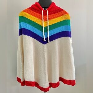 PRIDE🌈 Rainbow Sweater Poncho